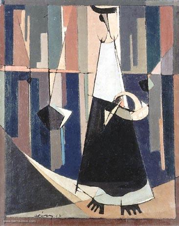 Mujer con canasta (1957), de Alberto Davila