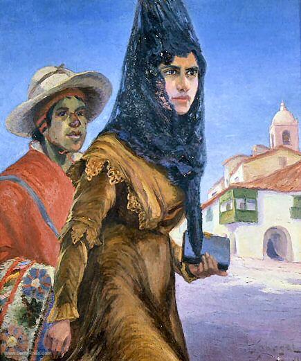Cuzqueña a misa (1919), de José Sabogal