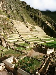 Vista área de Ollantaytambo