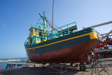 Astillero de barcos de pesca en el Callao