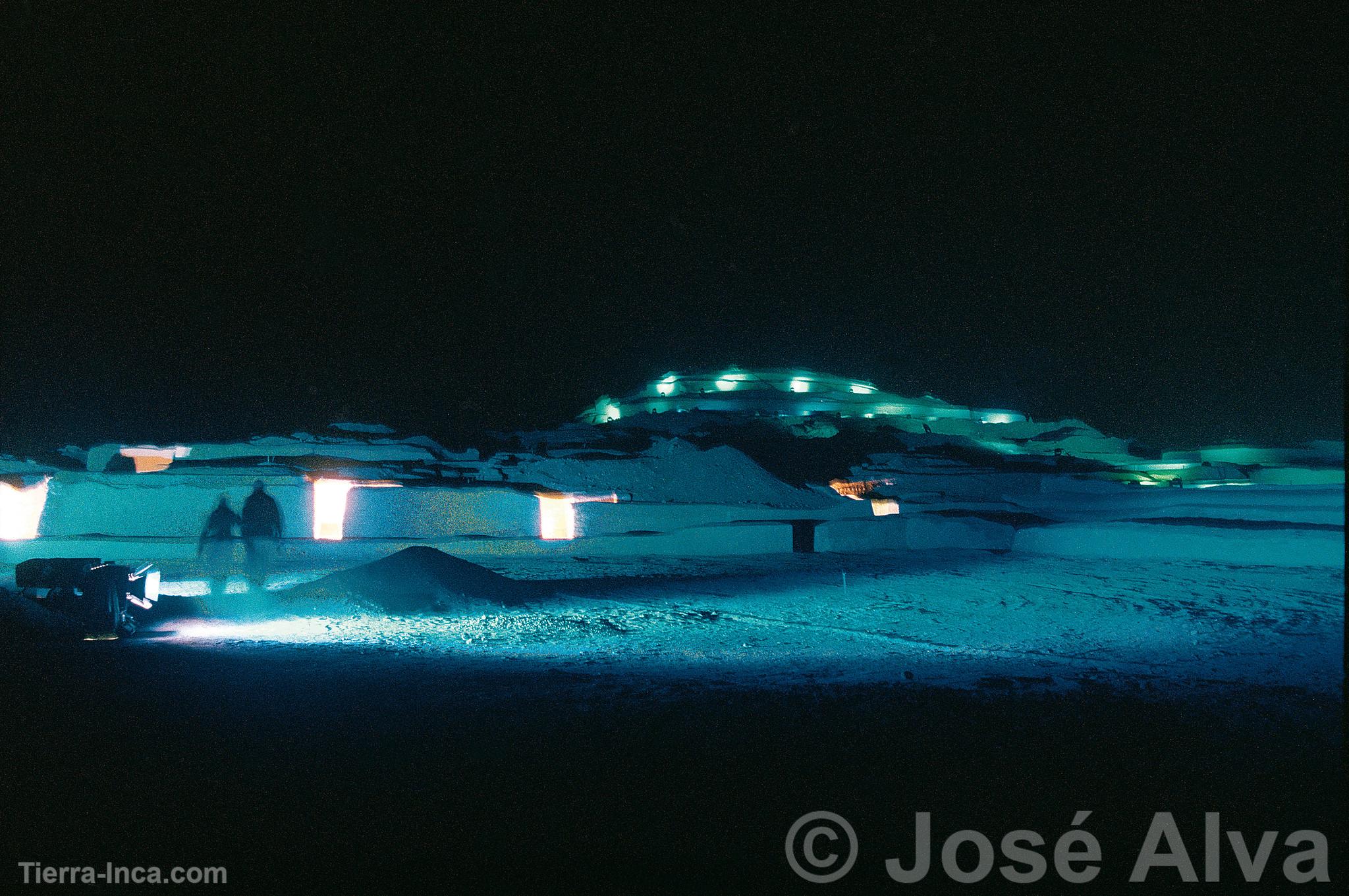 Cahuachi, iluminacin de noche