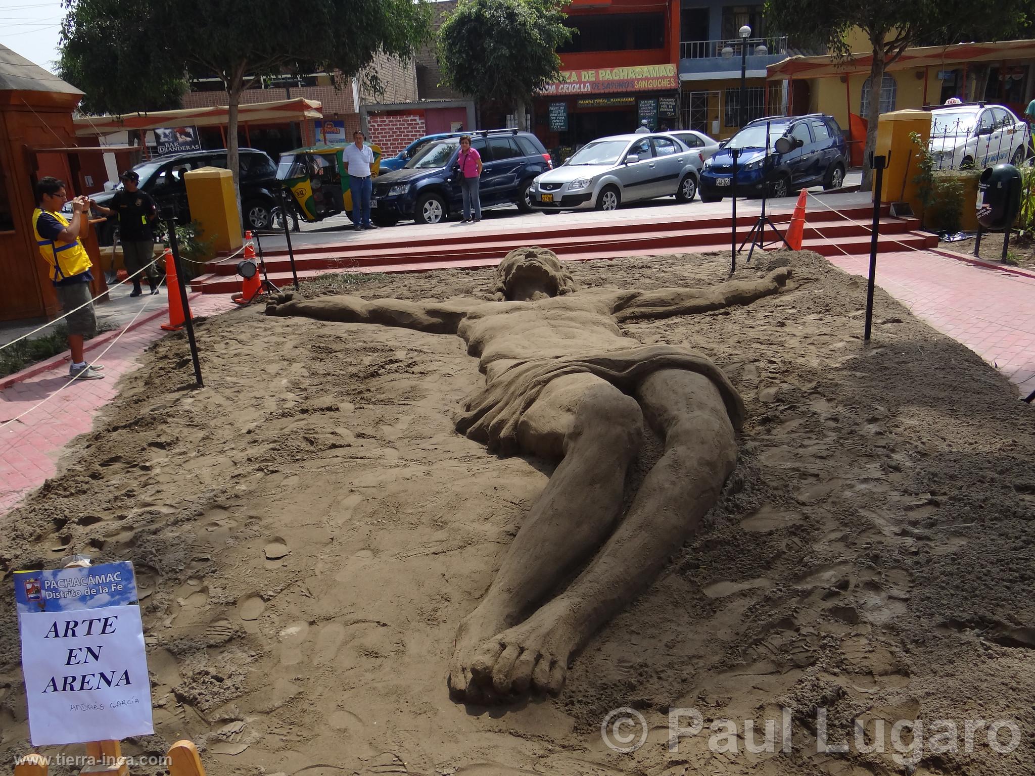 Escultura en la arena, Pachacamac
