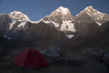 Campamento en la Cordillera de Huayhuash